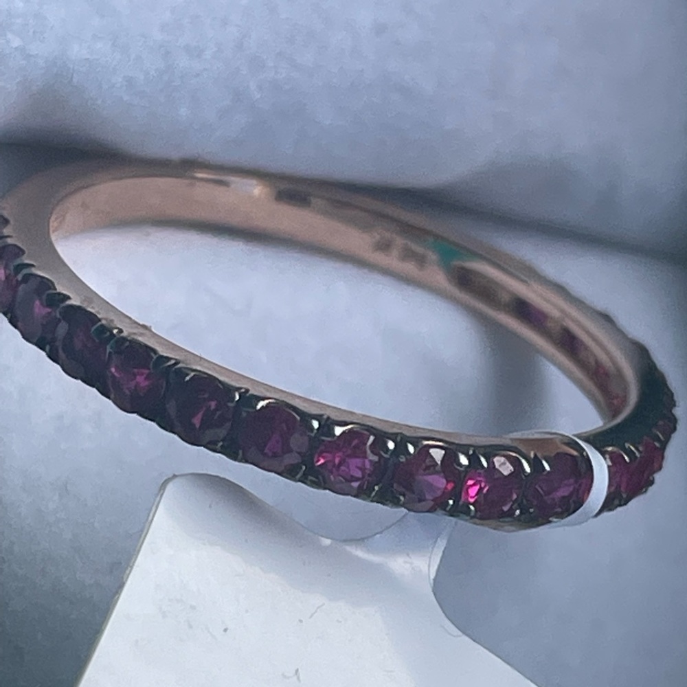 14K Rose gold - Ruby Ring - size 10